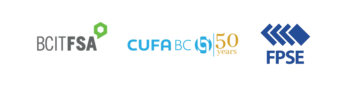 BCITFSA logo; CUFA-50 years logo; FPSE logo