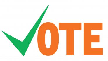 The word 'Vote' in green and orange