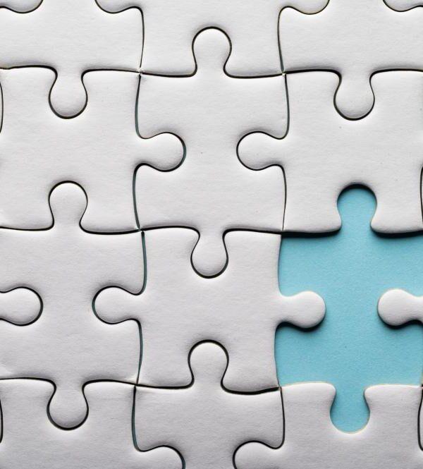 Puzzle with missing piece
