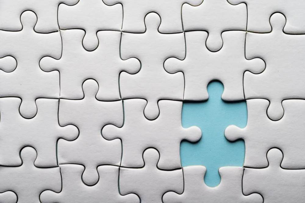 Puzzle with missing piece