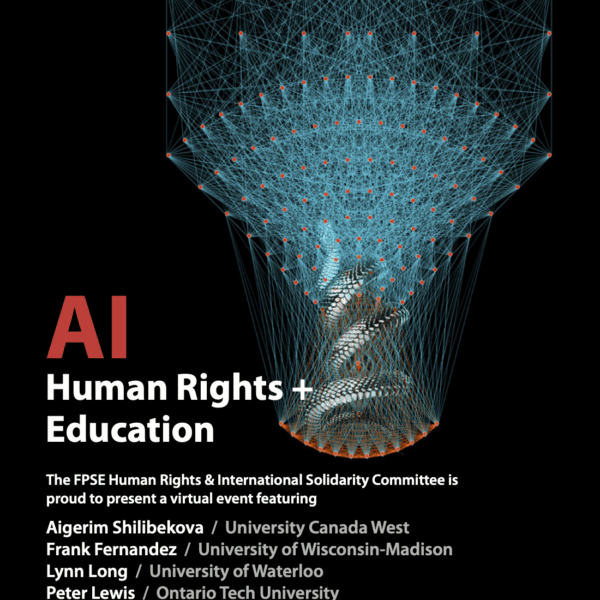 Event poster with web-like matrix illustration